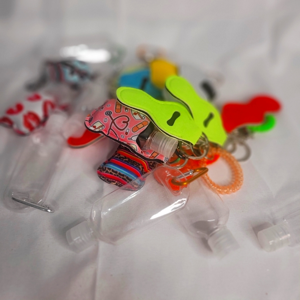 Colorful Keychain Hand Sanitizer Holders